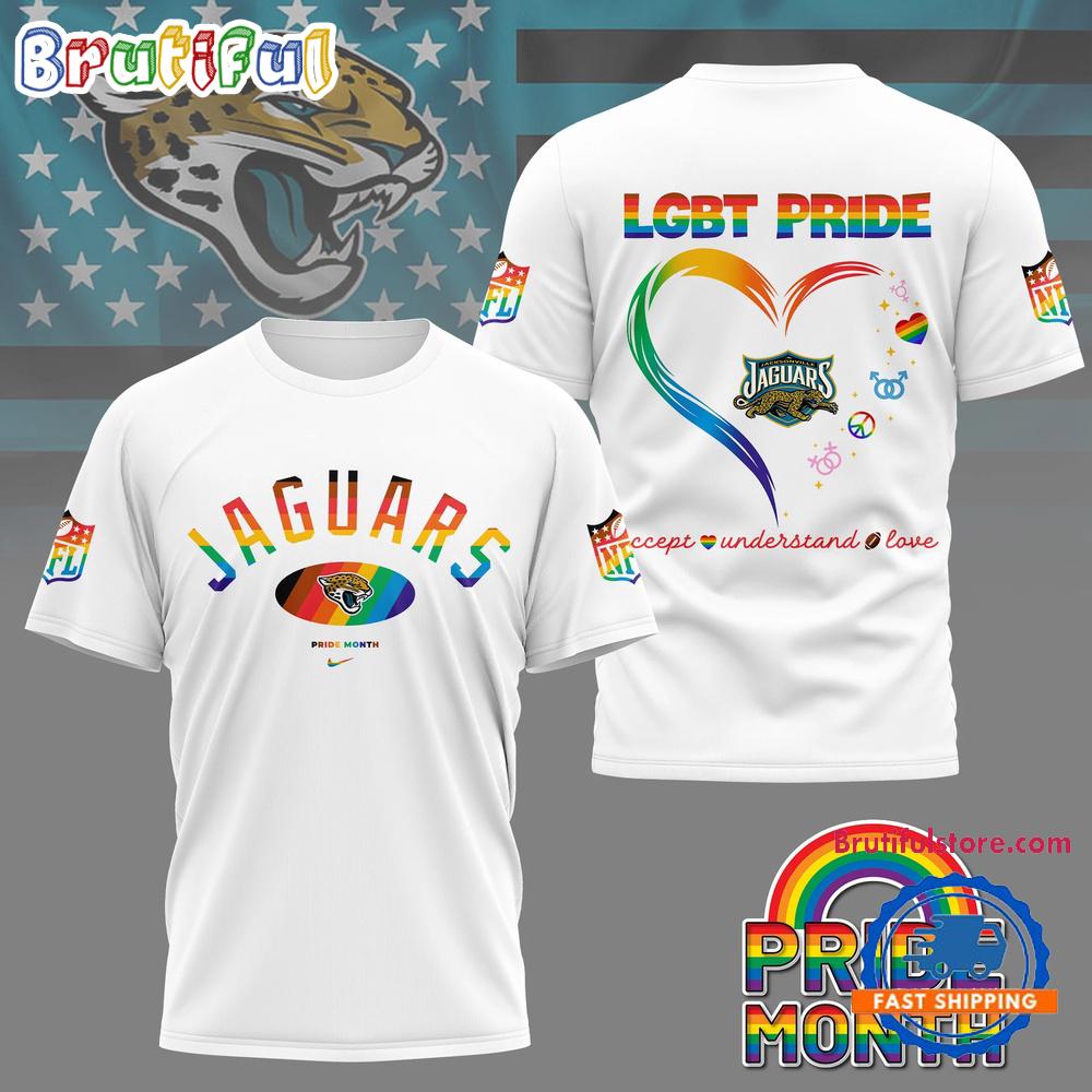 NFL Jacksonville Jaguars x Pride Month 2025 3D Shirt, Football Accept Understand Love TShirt