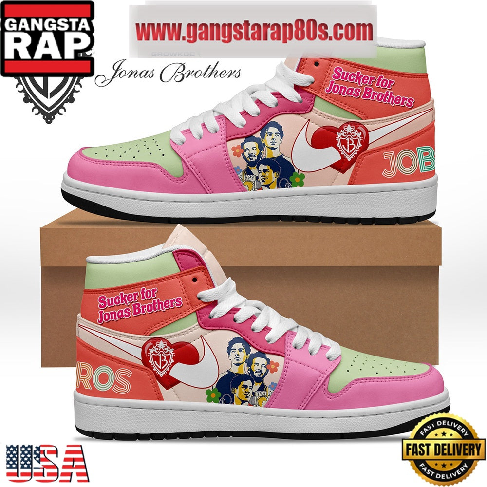 Jonas Brothers Sucker For Love Fan Air Jordan 1 Sneakers Shoes