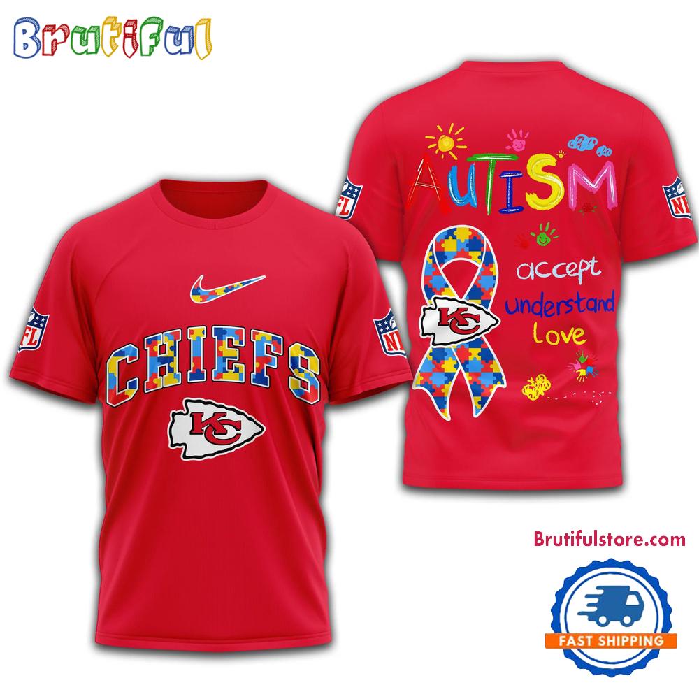 NFL Kansas City Chiefs 2025 Autism Awareness 3D Shirt