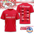 NFL Kansas City Chiefs 2025 SCHEDULE Unisex 3D Shirt