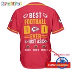 NFL Kansas City Chiefs Best Dad Ever Baseball Jersey