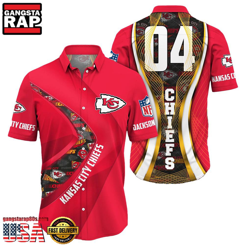 NFL Kansas City ChiefsCustom Name Number New Design Hawaiian Shirt For Men Women