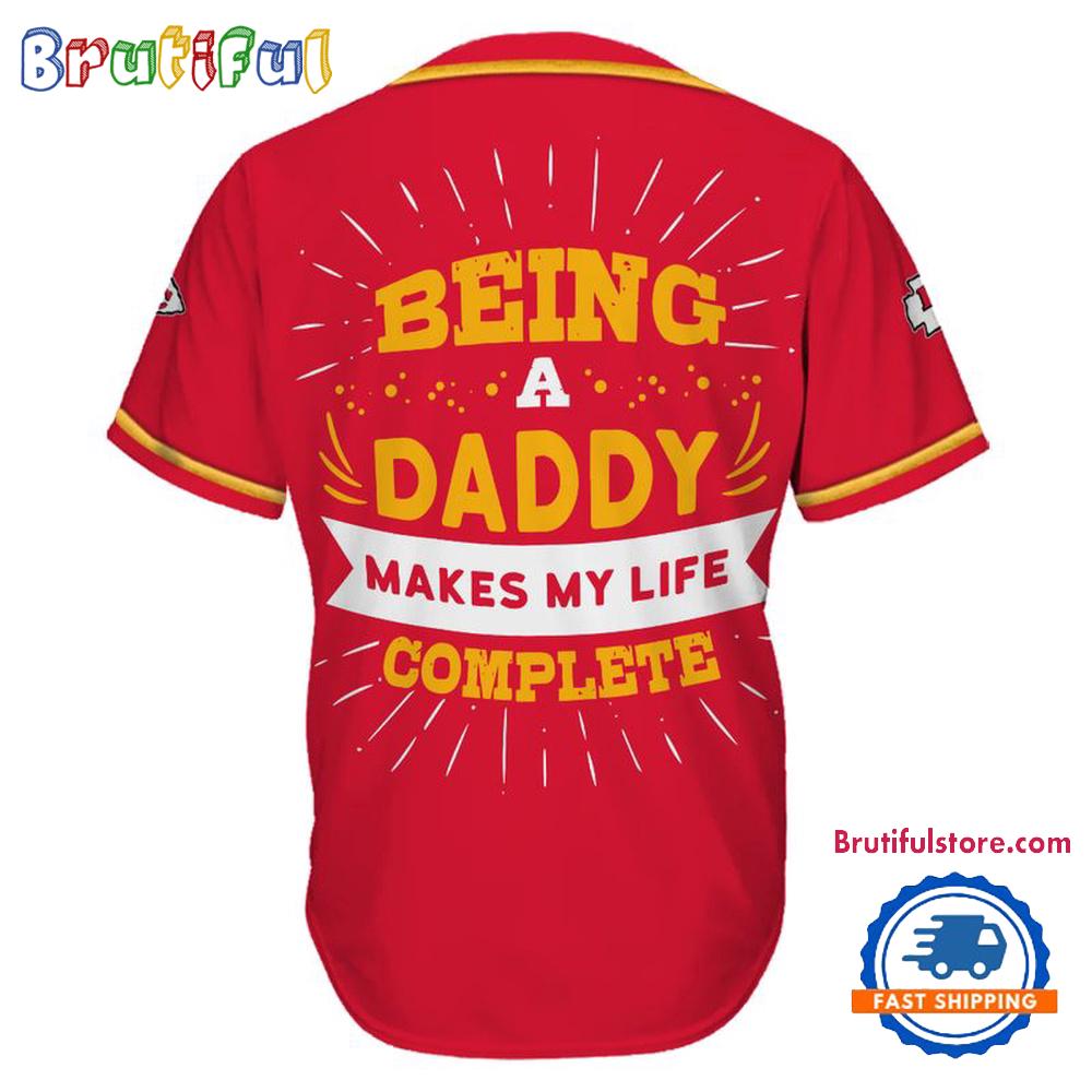 NFL Kansas City Chiefs Football Being A Daddy Father’s Day Baseball Jersey
