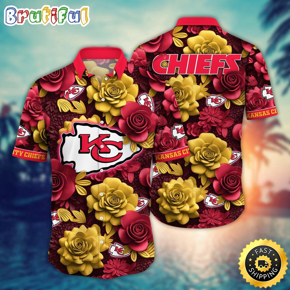 NFL Kansas City Chiefs Hawaii Shirt Flower Aloha Spirit Shirts