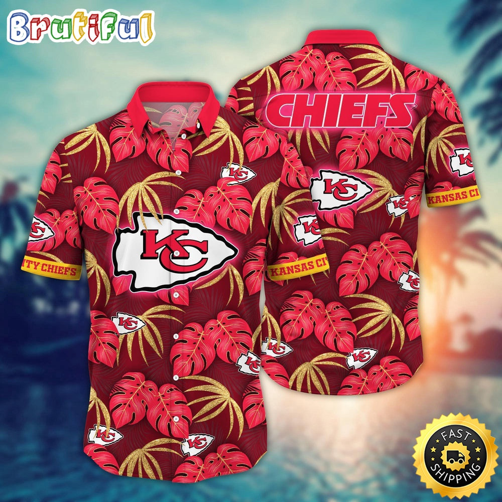 NFL Kansas City Chiefs Hawaii Shirt Flower Beachy Keen Fashion