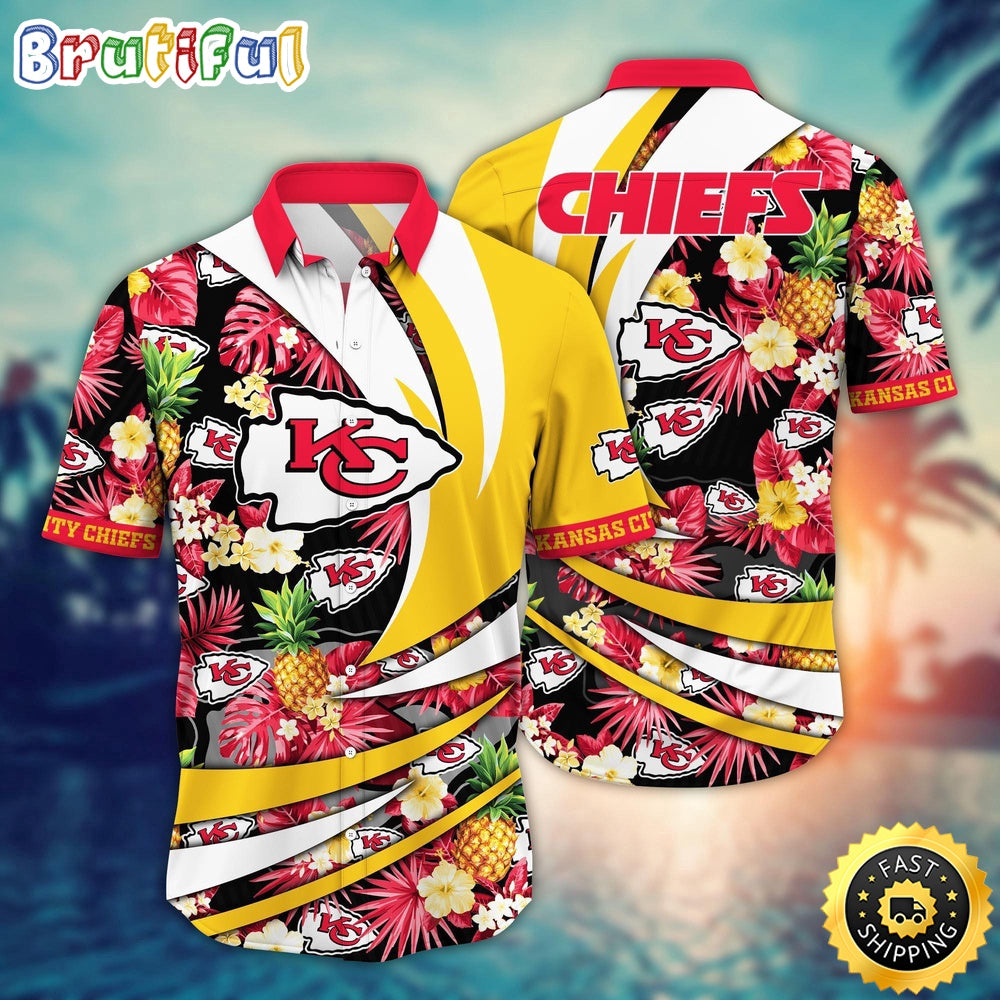 NFL Kansas City Chiefs Hawaii Shirt Flower Classic Hawaiian Prints