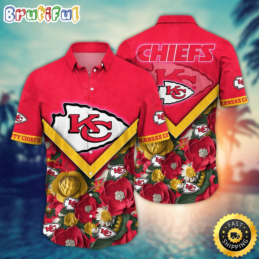 NFL Kansas City Chiefs Hawaii Shirt Flower Summer Ready Shirts