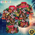 NFL Kansas City Chiefs Hawaii Shirt Flowe Tiki Me Off Aloha Shirt
