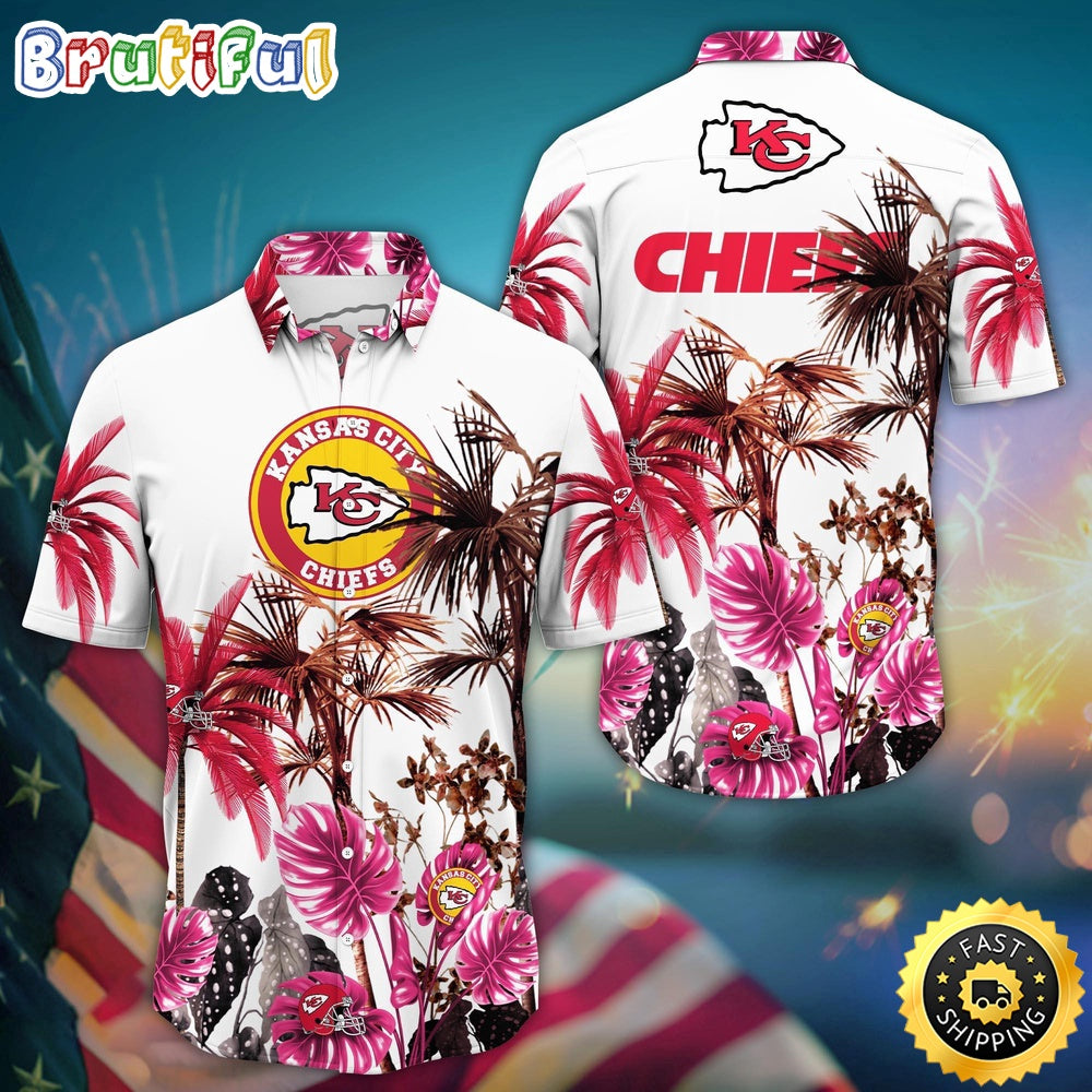 NFL Kansas City Chiefs Hawaii Shirt Palm Tree Aloha Shirt For Fans