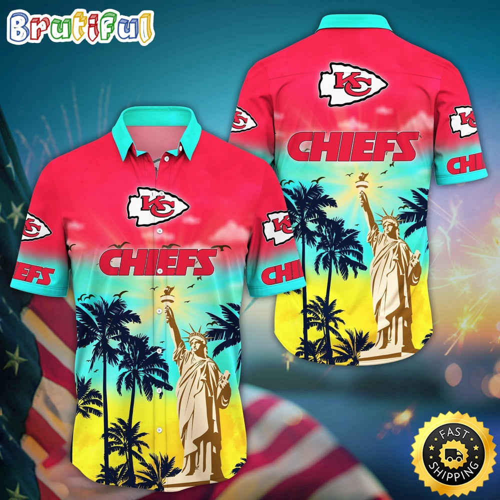 NFL Kansas City Chiefs Hawaii Shirt Statue Of Liberty Aloha Shirt