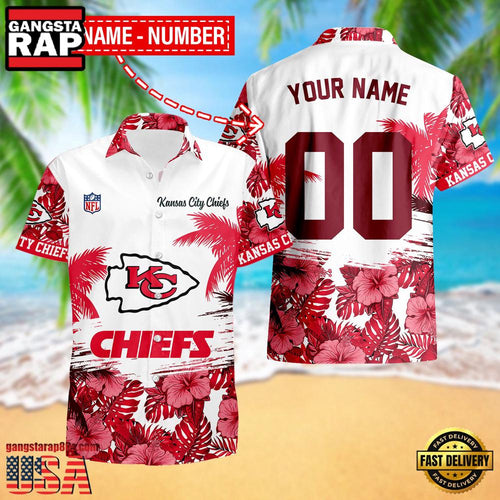 NFL Kansas City Chiefs New Design 2025 Custom Name Number Hawaiian Shirt