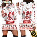 NFL Kansas City Chiefs Hoodie Dress Gnomes All Over Print Hoodie Women