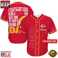 NFL Custom Name Kansas City Chiefs I Love Being A Dad Father’s Day New Design Baseball Jersey Shirt