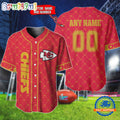NFL Kansas City Chiefs Logo Team Hologram Pattern Design Baseball Jersey