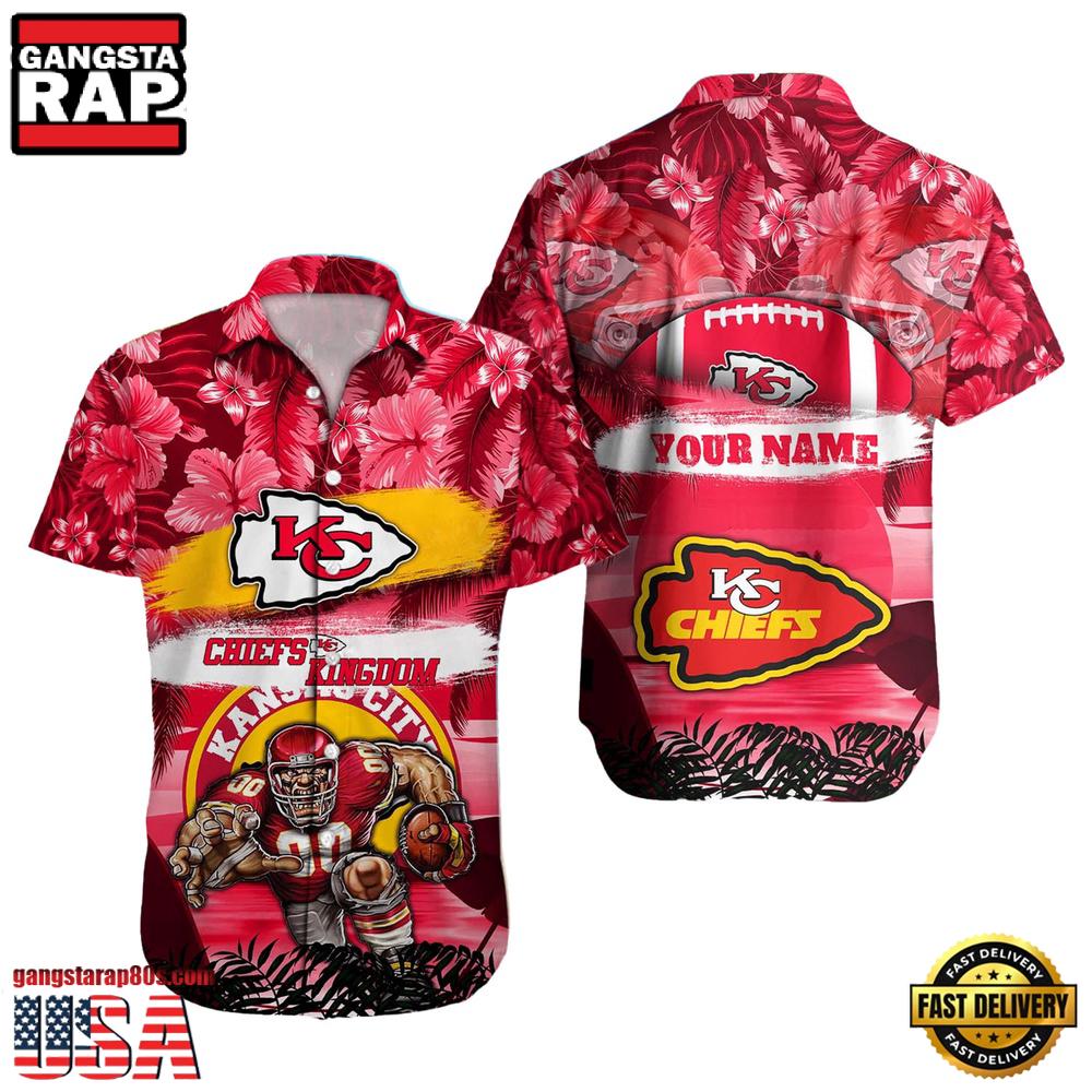 NFL Kansas City Chiefs Mascot Football Aloha Hawaiian Shirt