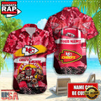 NFL Kansas City Chiefs Mascot Football Aloha Hawaiian Shirt