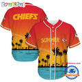 NFL Kansas City Chiefs Palm Trees Summer On The Beach Baseball Jersey