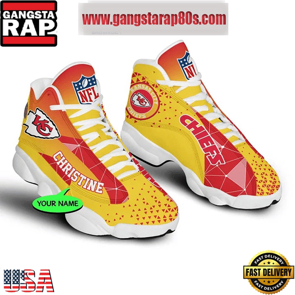 NFL Kansas City Chiefs Personalized Air Jordan 13 Sport Shoes