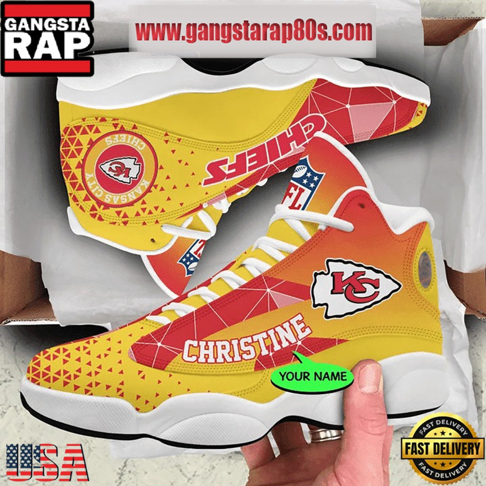 NFL Kansas City Chiefs Personalized Air Jordan 13 Sport Shoes