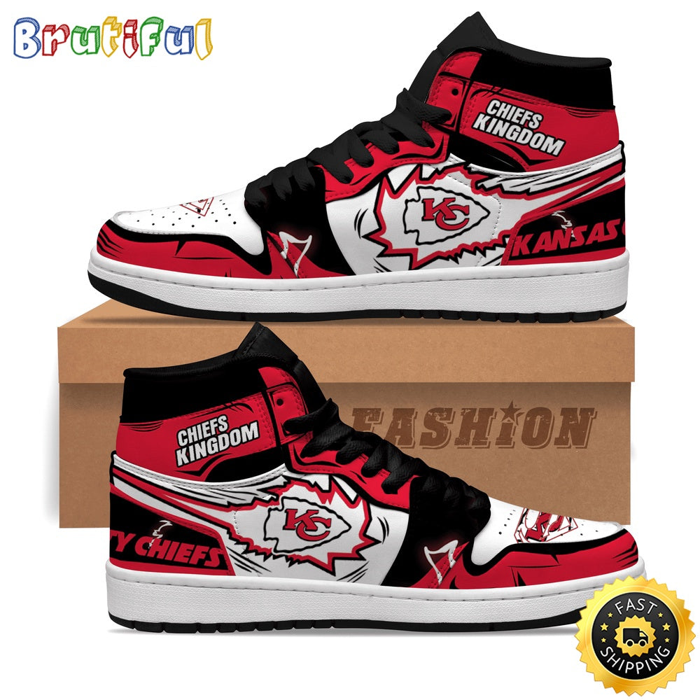 NFL Kansas City Chiefs Red White Air Jordan 1 High Sneakers