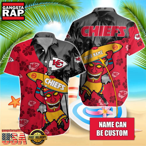 NFL Kansas City Chiefs Retro Custom Hawaiian Shirts For Men Women