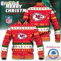 NFL Kansas City Chiefs Snow Xmas Tree Christmas Custom Baseball Jacket