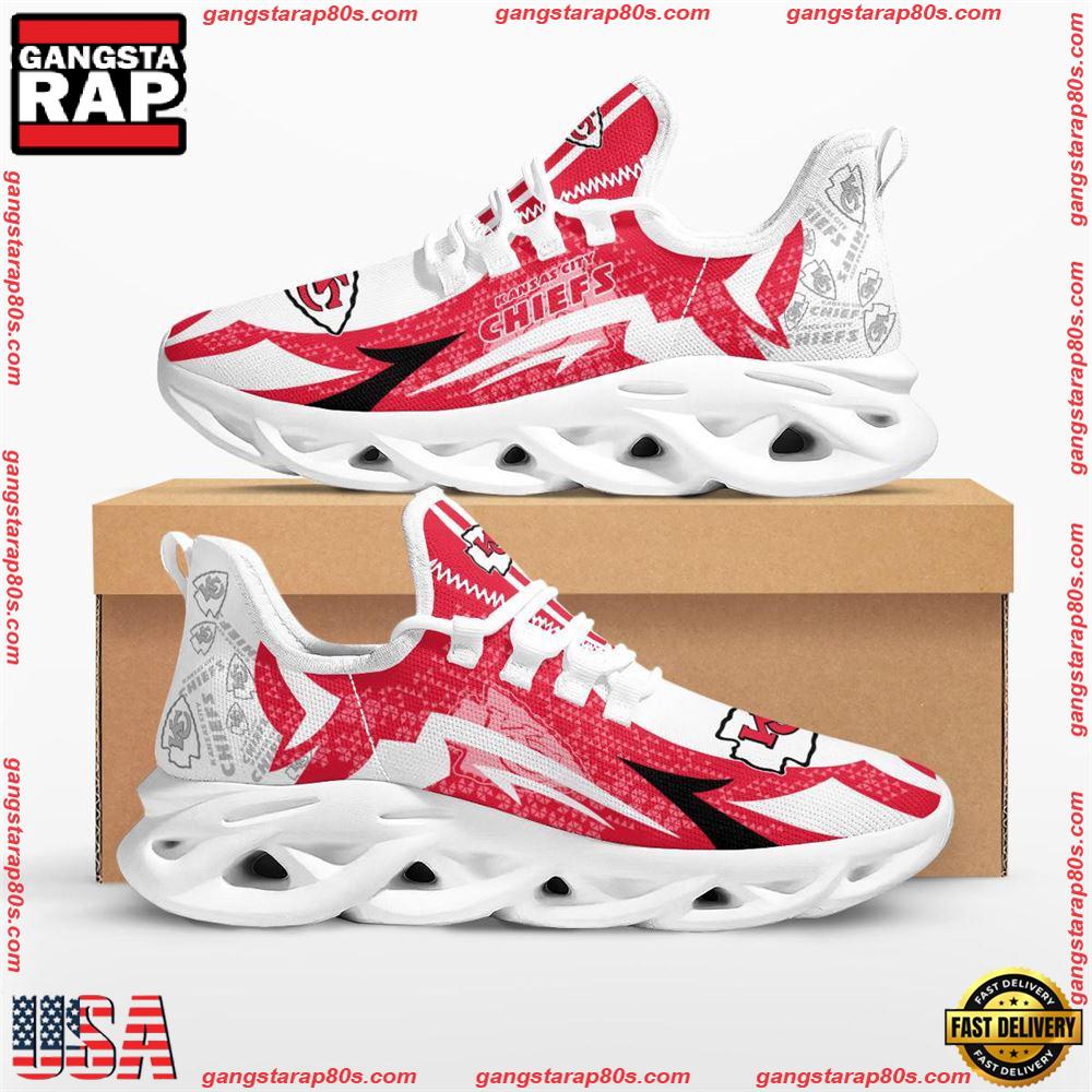NFL Kansas City Chiefs Symbol Geometric Pattern Max Soul Shoes Running Sneakers