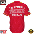 NFL Custom Name Kansas City Chiefs The Increadible Father New Design Baseball Jersey Shirt