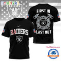 NFL Las Vegas Raiders 2025 Fire Dept Unisex 3D Shirt