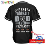 NFL Las Vegas Raiders Best Dad Ever Baseball Jersey