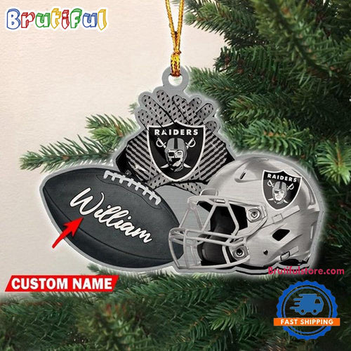 NFL Las Vegas Raiders Football Helmets Christmas Ornament, Custom Football Ornament Decoration
