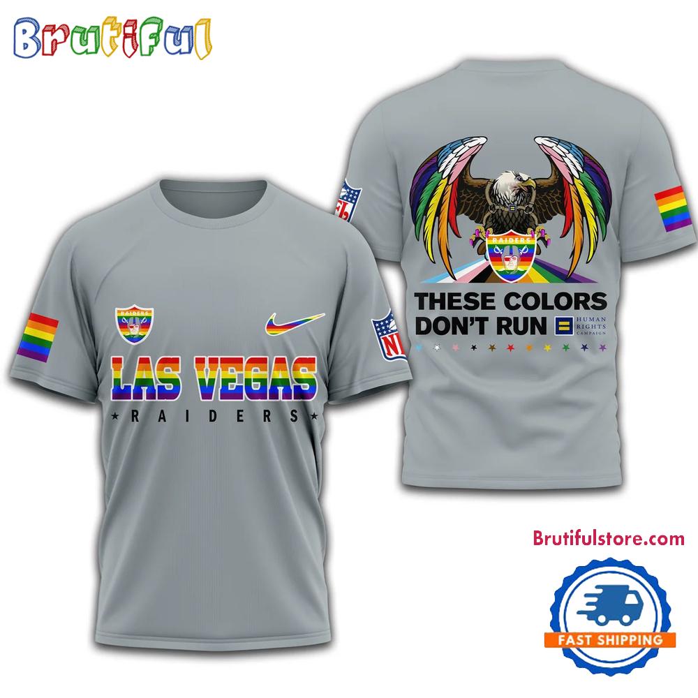 NFL Las Vegas Raiders Football Human Rights Campaign LGBT 2025 3D Shirt