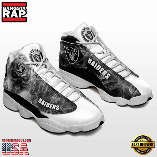 NFL Las Vegas Raiders Football Team New Design Air Jordan 13 Running Sneakers Shoes
