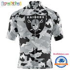 NFL Las Vegas Raiders Football Team Colorful Camo Cycling Jersey