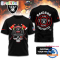 NFL Las Vegas Raiders Football Team Fire Fighter Unisex 3D Shirt