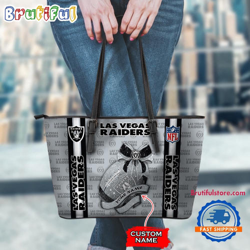 NFL Las Vegas Raiders Football Team Women’s Leather Tote Bag