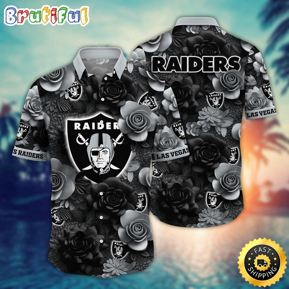 NFL Las Vegas Raiders Hawaii Shirt Flower Aloha Spirit Shirts