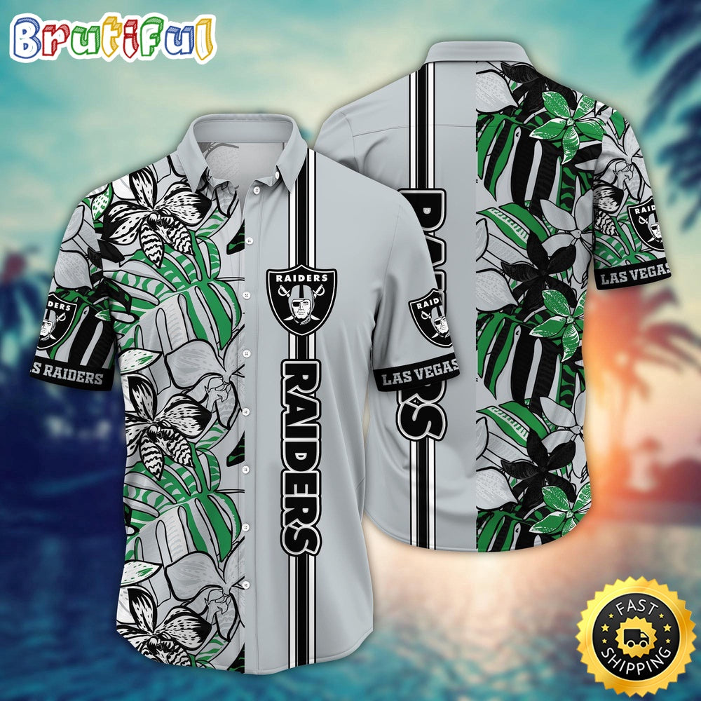 NFL Las Vegas Raiders Hawaii Shirt Flower Chic Aloha Fashion