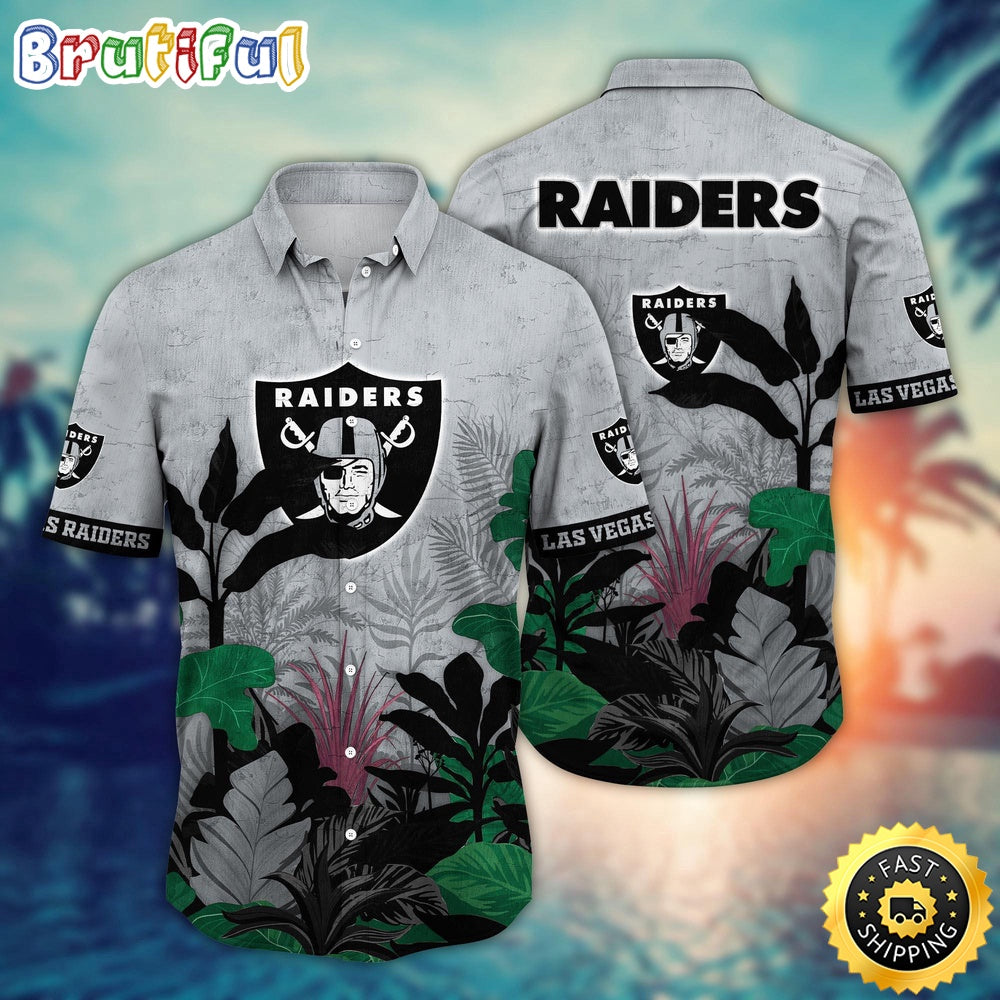 NFL Las Vegas Raiders Hawaii Shirt Flower Hawaiian Style Statements