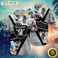 NFL Las Vegas Raiders Hawaii Shirt Flower Island Inspired Apparel
