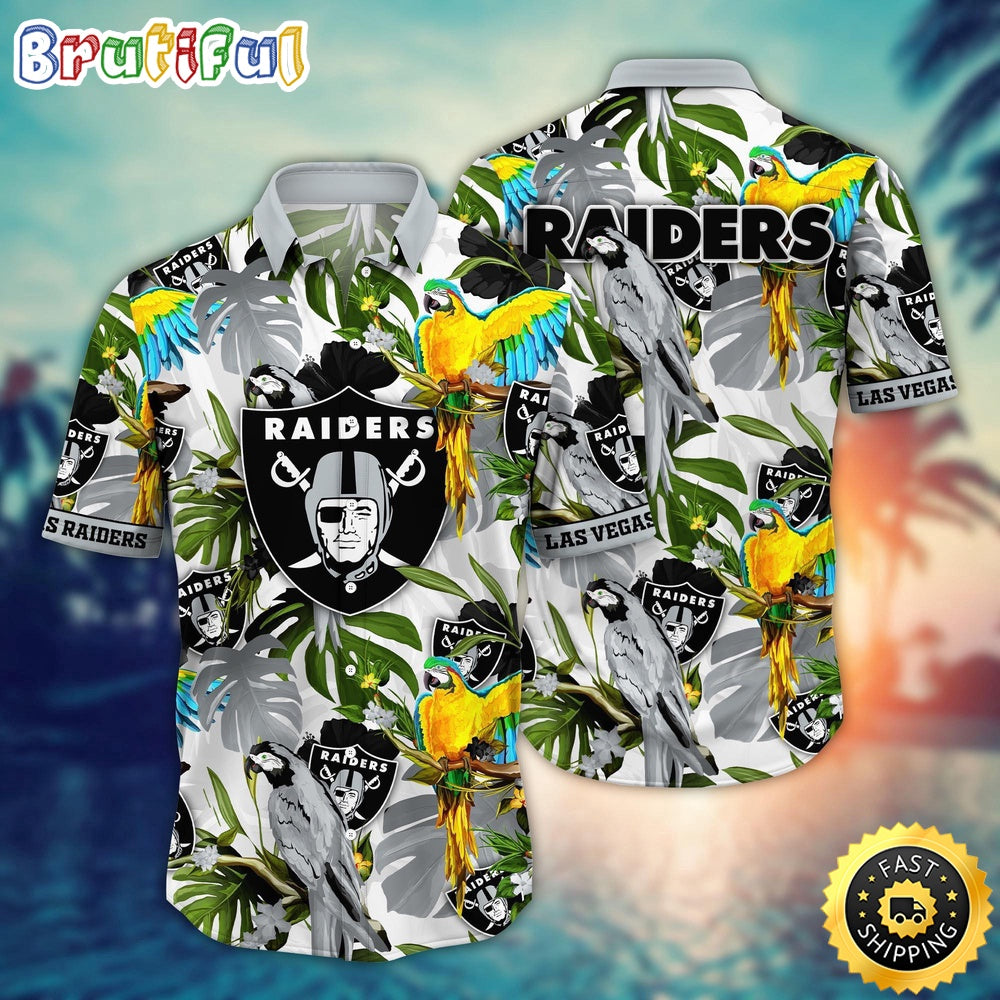 NFL Las Vegas Raiders Hawaii Shirt Flower Sunshine Inspired Tops
