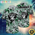 NFL Las Vegas Raiders Hawaii Shirt Flower Tropical Holiday Attire