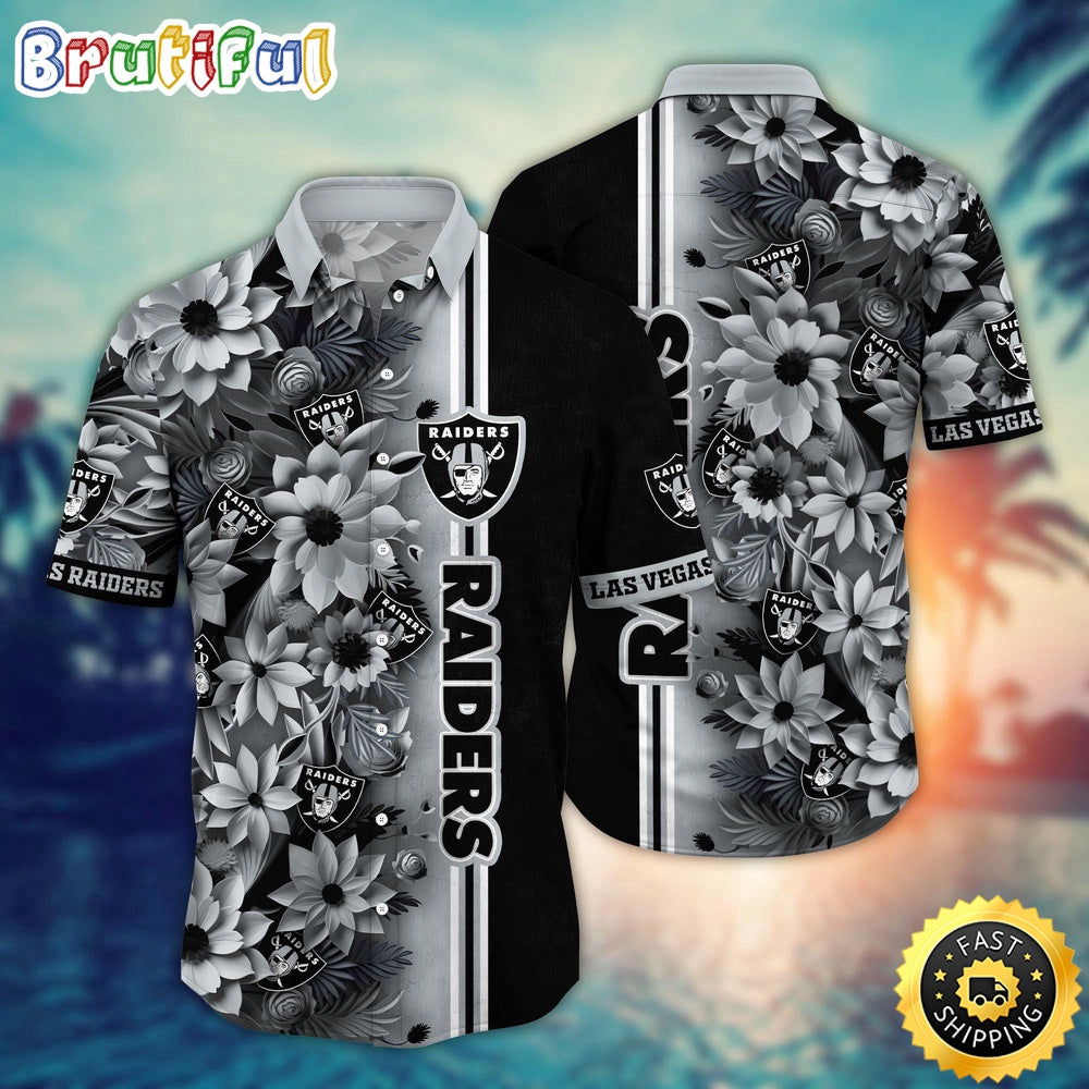 NFL Las Vegas Raiders Hawaii Shirt Flower Tropical Vibes In Shirts