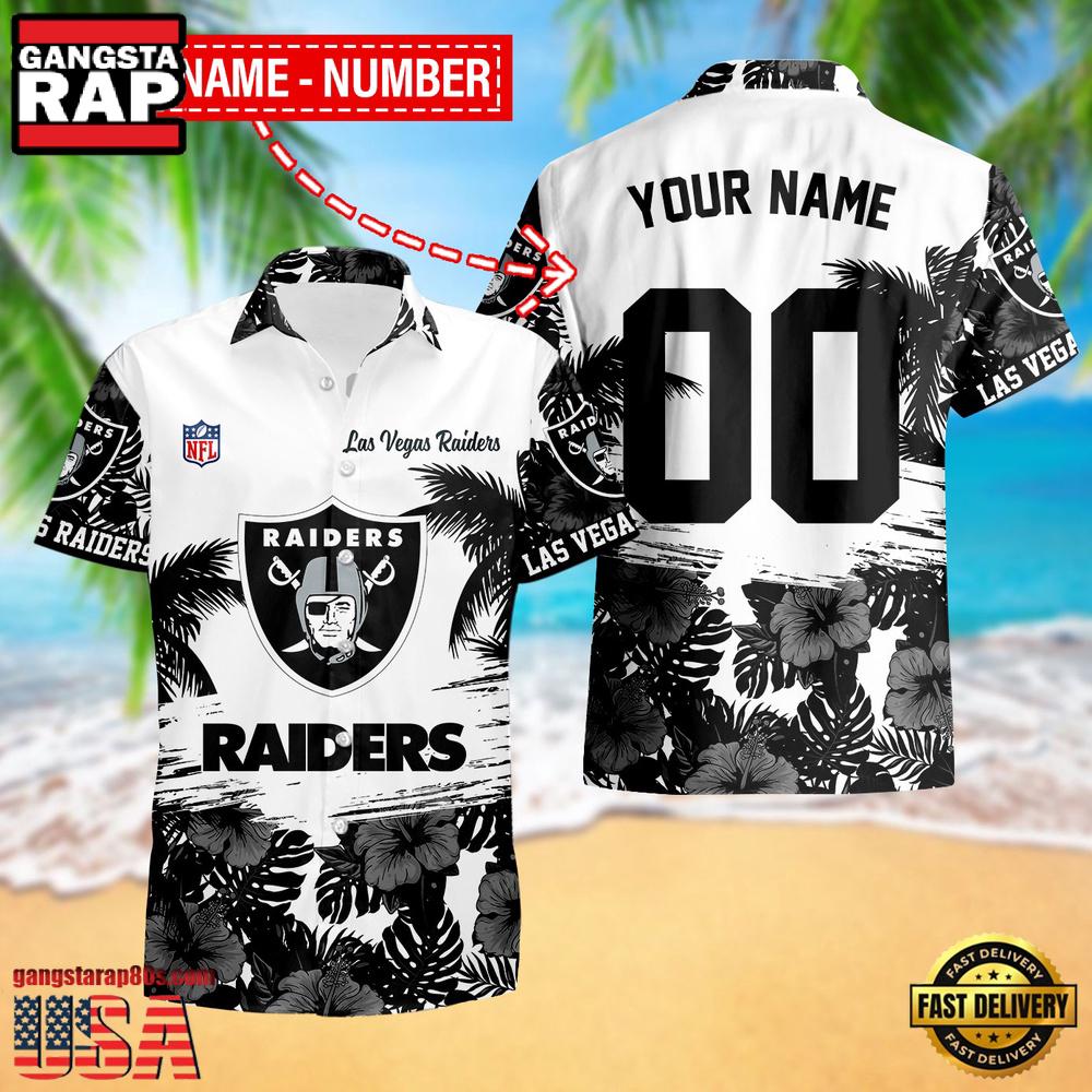 NFL Las Vegas Raiders New Design 2025 Custom Name Number Hawaiian Shirt