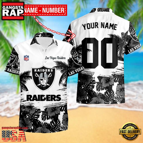 NFL Las Vegas Raiders New Design 2025 Custom Name Number Hawaiian Shirt