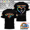 NFL Las Vegas Raiders LGBT Happy Pride Month 2025 3D T Shirt