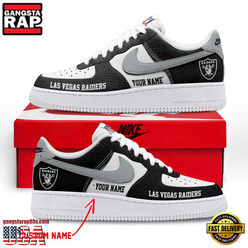 NFL Las Vegas Raiders New Design Custom Air Force 1 Running Sneakers Shoes