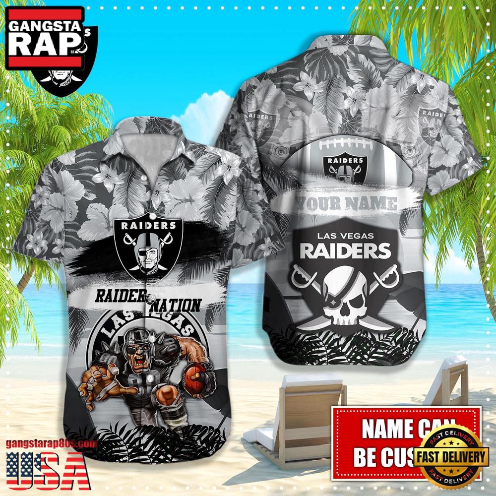 NFL Las Vegas Raiders Mascot Football Aloha Hawaiian Shirt