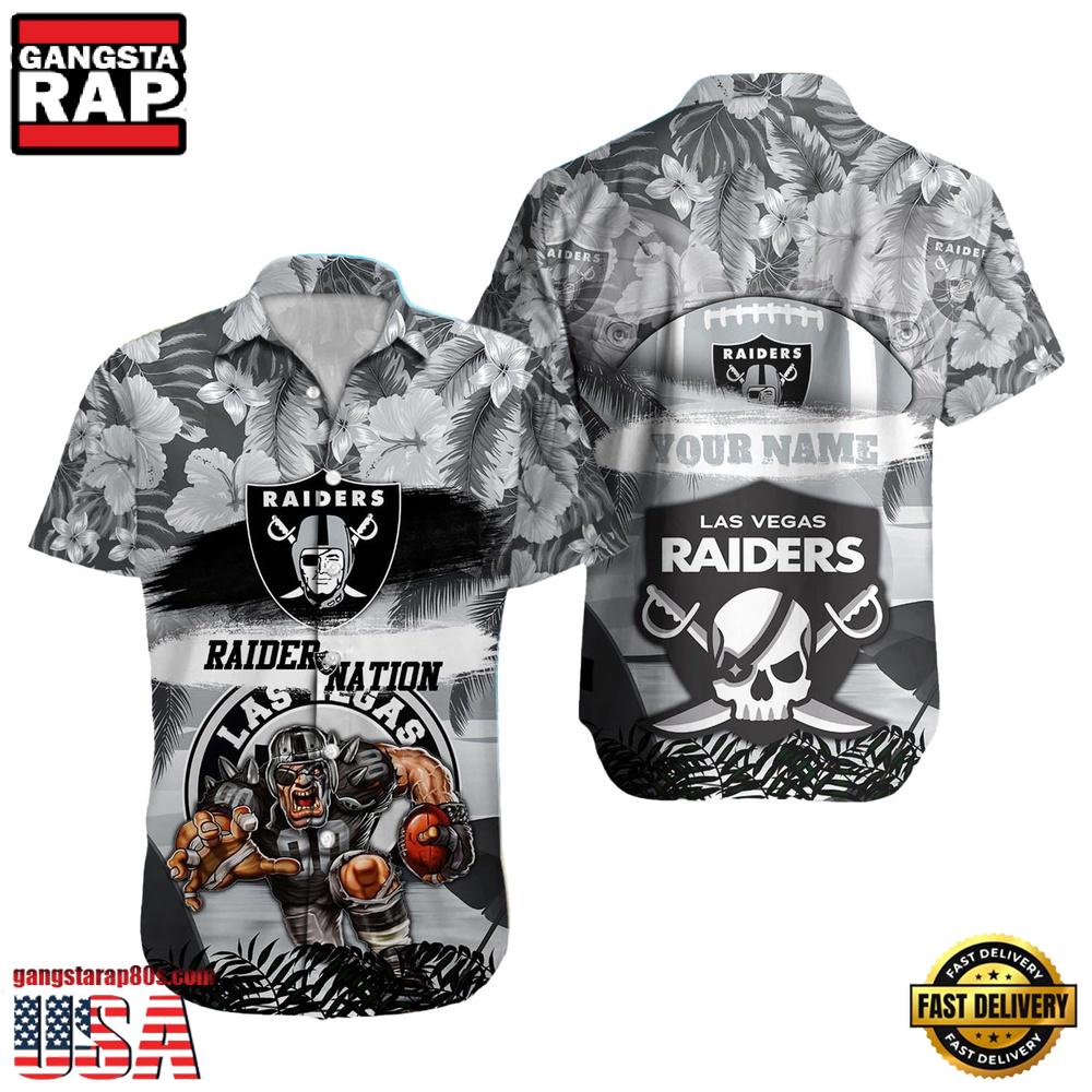 NFL Las Vegas Raiders Mascot Football Aloha Hawaiian Shirt