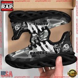 NFL Las Vegas Raiders Military Camouflage Max Soul Shoes Running Sneakers Running Sneakers